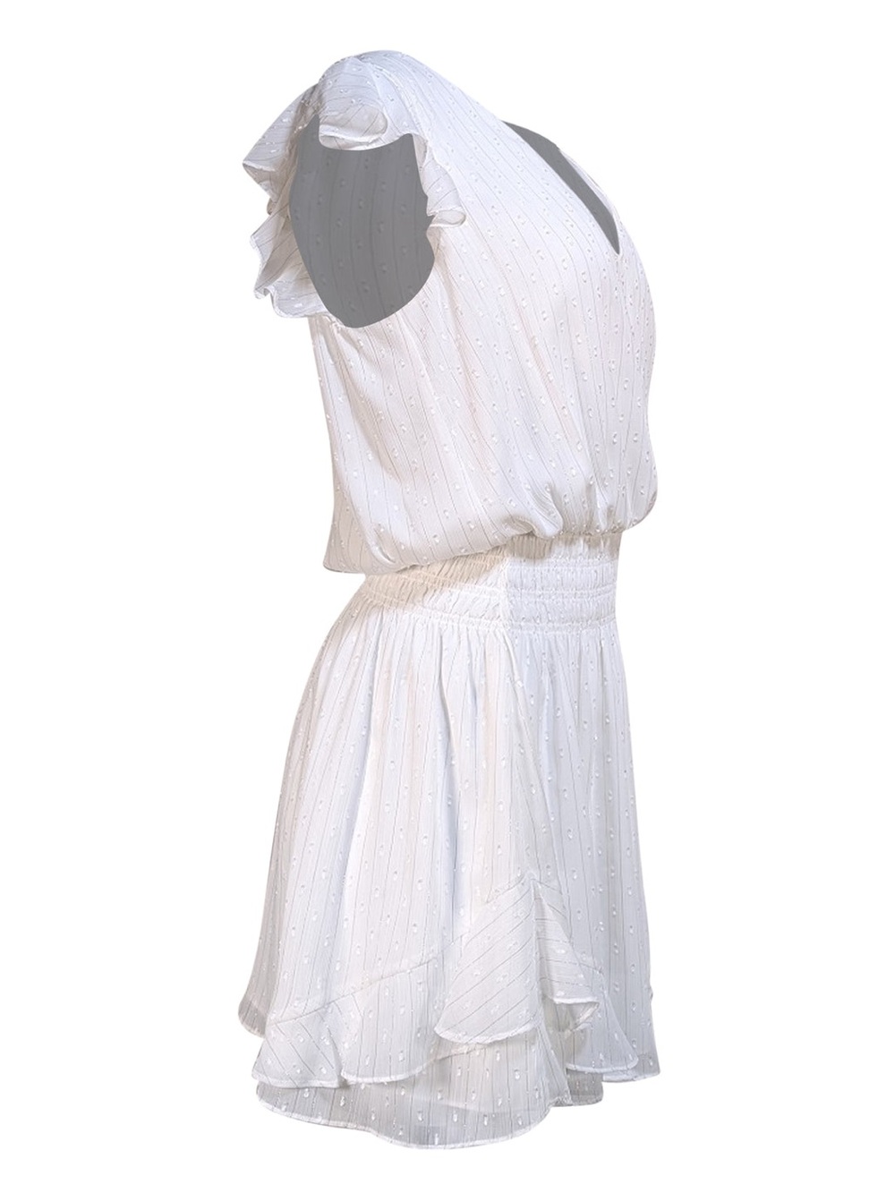 Ramy Brook - White & Silver "Simona" Dress Size Small - Picture 2 of 7